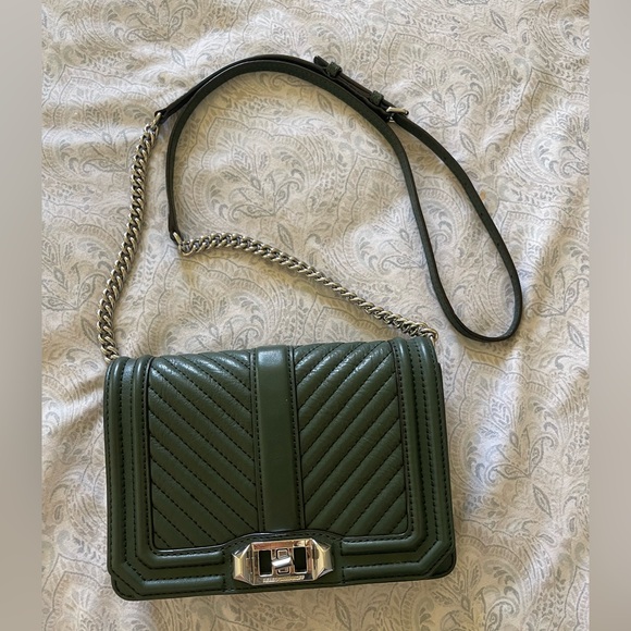 Rebecca Minkoff Green Quilted Leather Shoulder Bag - Picture 1 of 7